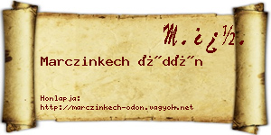 Marczinkech Ödön névjegykártya